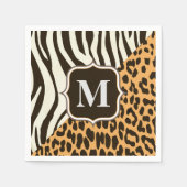 Leopard und Zebra Serviette (Vorderseite)