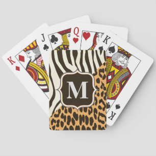 Leopard und Zebra Spielkarten