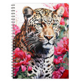 Leopard unter den Blume | Notebook Notizblock (Vorderseite)