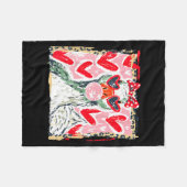 Leopard Valentine's Day Goose Cute Animal Couple M Fleecedecke (Vorderseite (Horizontal))