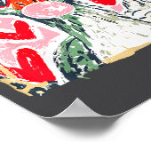 Leopard Valentine's Day Goose Cute Animal Couple M Poster (Ecke)