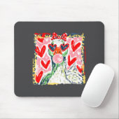 Leopard Valentine's Day Goose Funny Cute Goose Hun Mousepad (Mit Mouse)