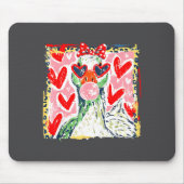 Leopard Valentine's Day Goose Funny Cute Goose Hun Mousepad (Vorne)