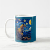 Leopard - Van Gogh Style Starry Night Funny Graphi Kaffeetasse (Links)