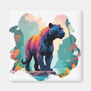 Leopard Vector Art Animal in the Majestic Nature Magnet
