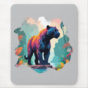 Leopard Vector Art Animal in the Majestic Nature Mousepad