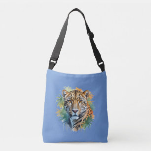 Leopard Vector Art Animal in the Majestic Nature Tragetaschen Mit Langen Trägern