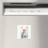 Leopard Vector Butterfly Adorable Fun Animal Magnet (In Situ (Geschirrspüler))