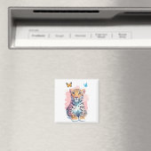 Leopard Vector Butterfly Adorable Fun Animal Magnet (In Situ (Geschirrspüler))