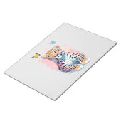 Leopard Vector Butterfly Adorable Fun Animal Notizblock (angewinkelt)