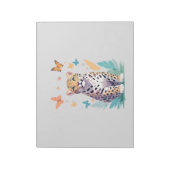 Leopard Vector Butterfly Adorable Fun Animal Notizblock (Rotiert)