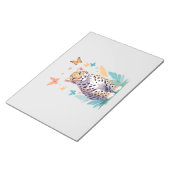 Leopard Vector Butterfly Adorable Fun Animal Notizblock (angewinkelt)