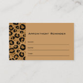 Leopard-Verabredungs-Erinnerungs-Karte Terminkarte (Rückseite)