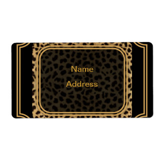 Leopard-Versandetikett