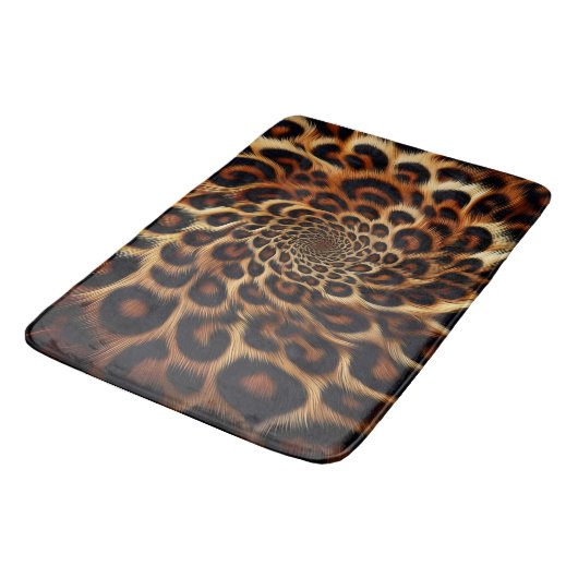 Leopard Vibes: Fügen Sie Ihrem Bad eine wilde Touc Badematte (Schrägansicht)