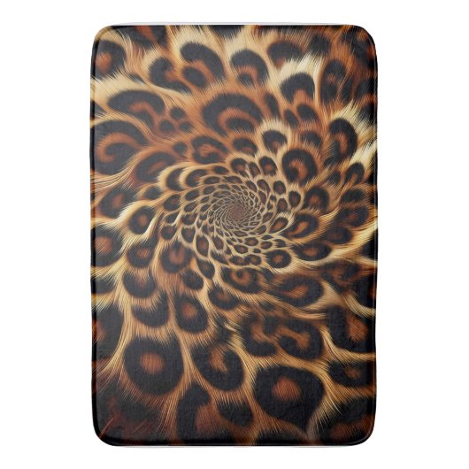 Leopard Vibes: Fügen Sie Ihrem Bad eine wilde Touc Badematte (Vorderseite Vertikal)