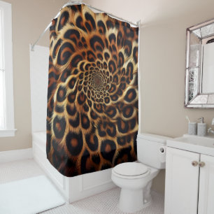 Leopard Vibes: Fügen Sie Ihrem Bad eine wilde Touc Duschvorhang