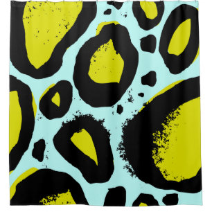 Leopard Vibrance: farbenfrohe wilde Texturen. Duschvorhang