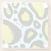 Leopard Vibrance: farbenfrohe wilde Texturen. Glasuntersetzer (Rückseite)