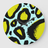 Leopard Vibrance: farbenfrohe wilde Texturen. Große Wanduhr (Vorderseite)