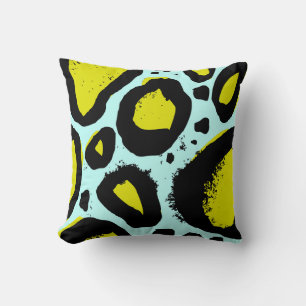 Leopard Vibrance: farbenfrohe wilde Texturen. Kissen