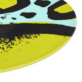 Leopard Vibrance: farbenfrohe wilde Texturen. Schneidebrett (Ecke)