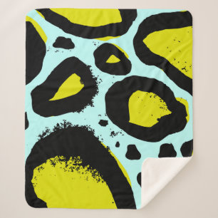 Leopard Vibrance: farbenfrohe wilde Texturen. Sherpadecke