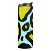 Leopard Vibrance: farbenfrohe wilde Texturen. Thermosbecher (Nach links gedreht)