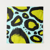 Leopard Vibrance: farbenfrohe wilde Texturen. Wandteppich (Vorderseite (Horizontal))