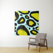 Leopard Vibrance: farbenfrohe wilde Texturen. Wandteppich (Beispiel (Horizontal))