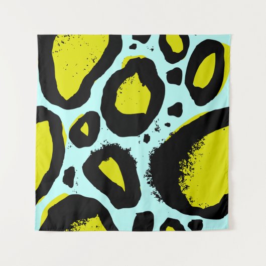 Leopard Vibrance: farbenfrohe wilde Texturen. Wandteppich (Vorderseite)