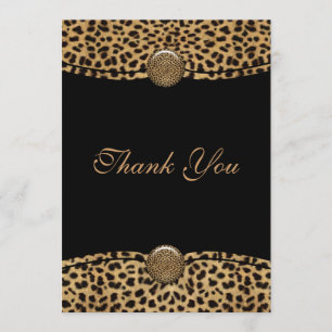 Leopard Vielen Dank Dankeskarte