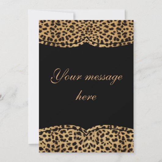 Leopard Vielen Dank Dankeskarte (Rückseite)