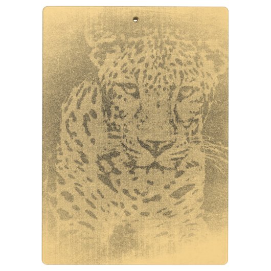 Leopard Vintag Klemmbrett (Rückseite)