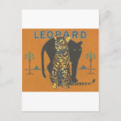 Leopard Vintag Postkarte (Vorderseite)