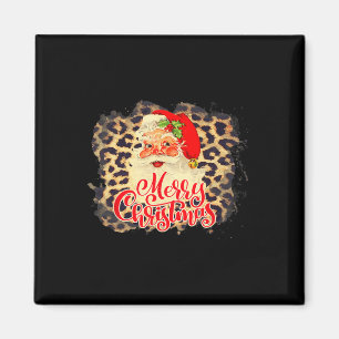 Leopard Vintag Santa Merry Weihnachtsmann Magnet