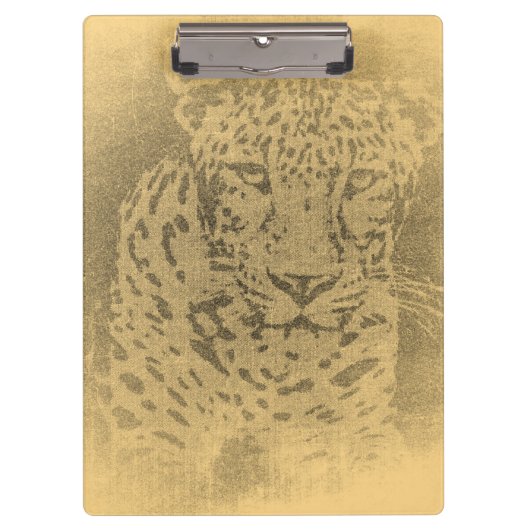 Leopard Vintage Klemmbrett (Vorderseite)