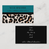 Leopard Visitenkarte (Vorne/Hinten)