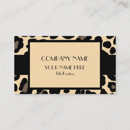 Leopard Visitenkarte (Vorderseite)