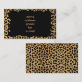 Leopard Visitenkarte (Vorne/Hinten)