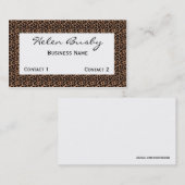 Leopard-Visitenkarte Visitenkarte (Vorne/Hinten)