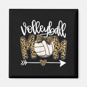 Leopard Volleyball Mama Spaß Ball Mama Muttertag G Magnet