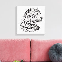 Leopard von Jungle-Tieren gekreuz Leinwand