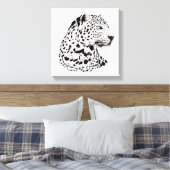 Leopard von Jungle-Tieren gekreuz Leinwand (Insitu (Schlafzimmer))