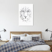 Leopard von Svetlana Ledneva-Schukina G028 Leinwanddruck (Insitu (Schlafzimmer))