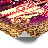 Leopard-Vorlagenrahmen Poster (Ecke)