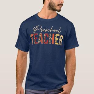 Leopard Vorschullehrer Herbstliebhaber Danke T-Shirt
