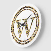 Leopard W Große Wanduhr (Winkel)