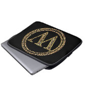 Leopard W Laptopschutzhülle (Vorne Knopf)