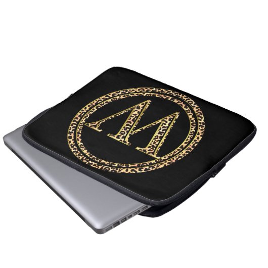 Leopard W Laptopschutzhülle (Vorne Knopf)